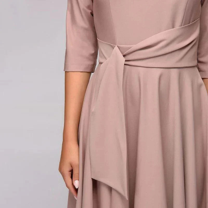 Sylis |  Elegant Midi Dress wih Bow