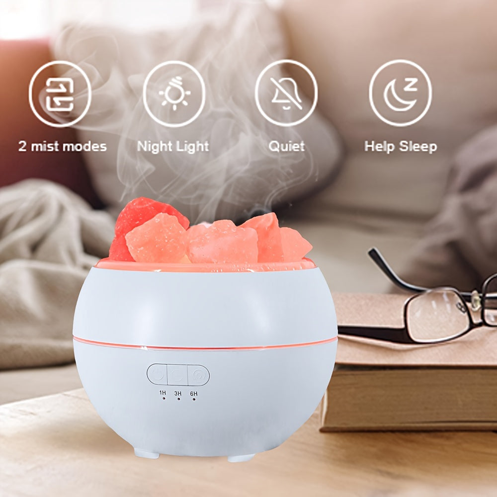 Salt Lamp Diffuser - 3-in-1 Essential Oil Diffuser, Himalayan Salt Lamp & Air Humidifier