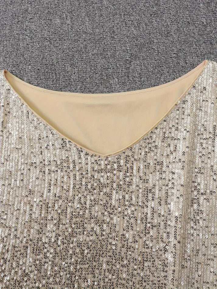 Sylis-Mode | Bare Shoulders Sequin Mini Dress