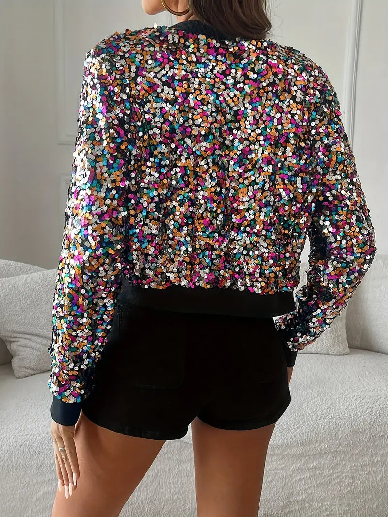 Sylis-Mode | Bomber jacket with sequins