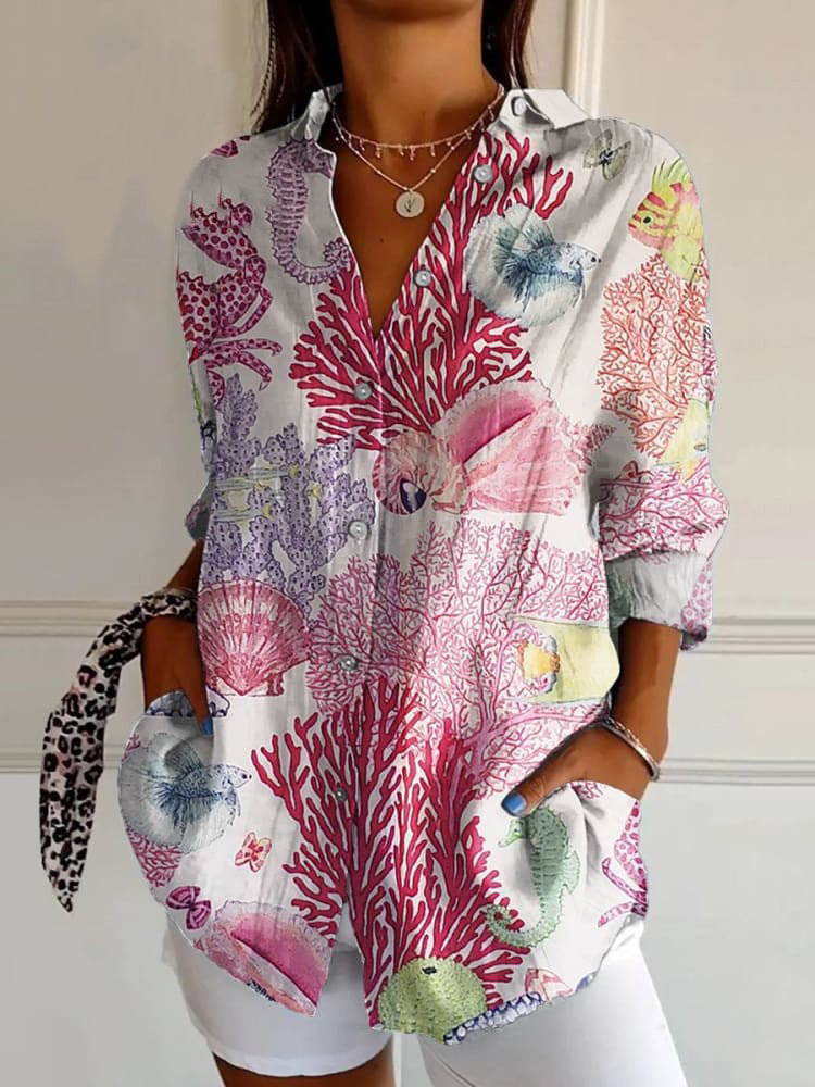 Sylis | Casual Floral Breeze Button Shirt