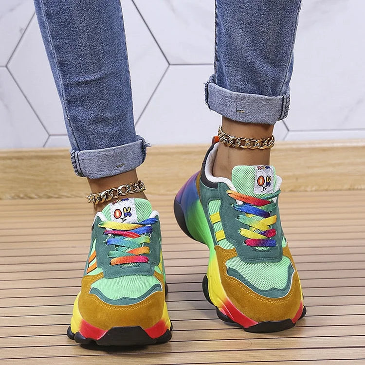 Sylis | Vibrant Rainbow Design Shoes