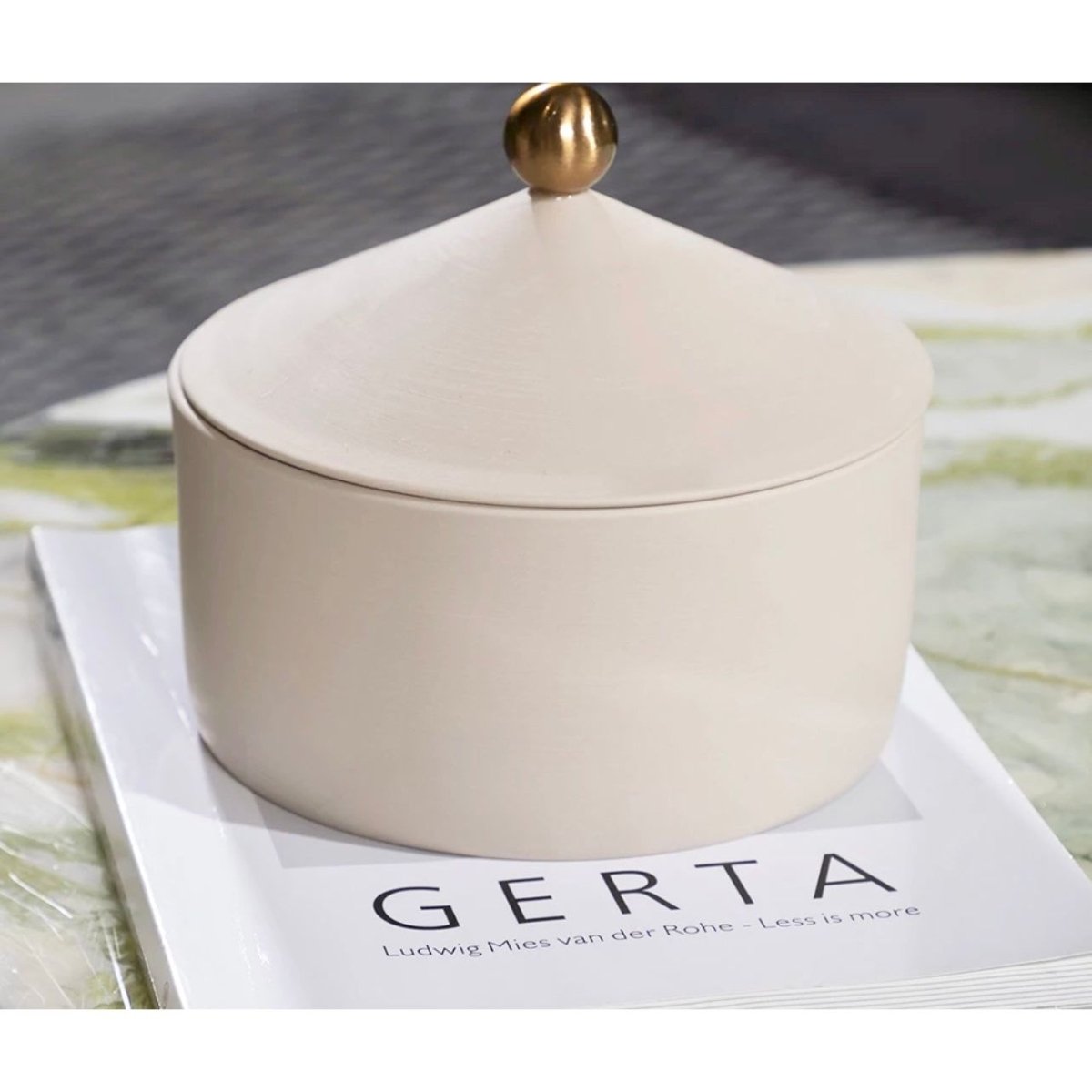 Ceramic Storage Candle Container with Lid