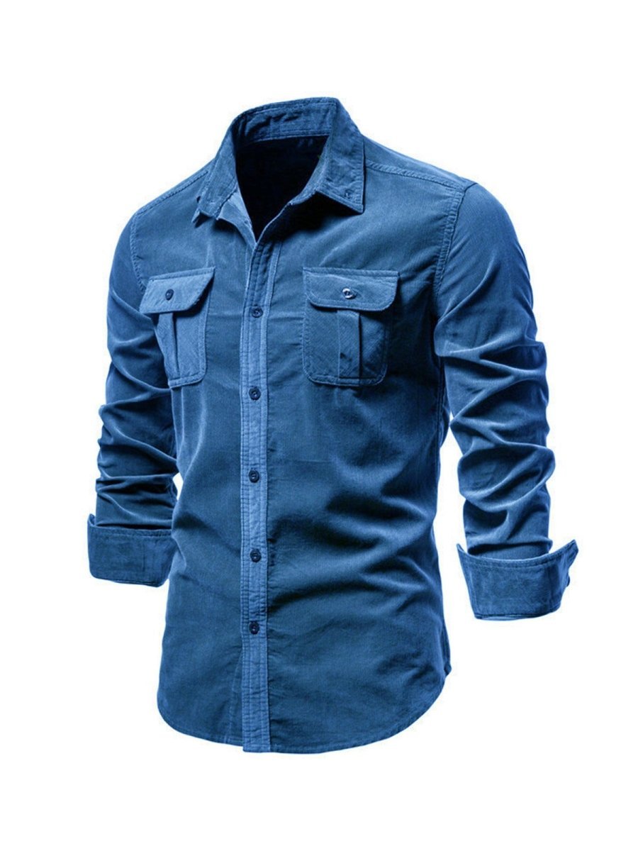 Sylis - Classic Comfortable Multi-Pocket Corduroy Shirt