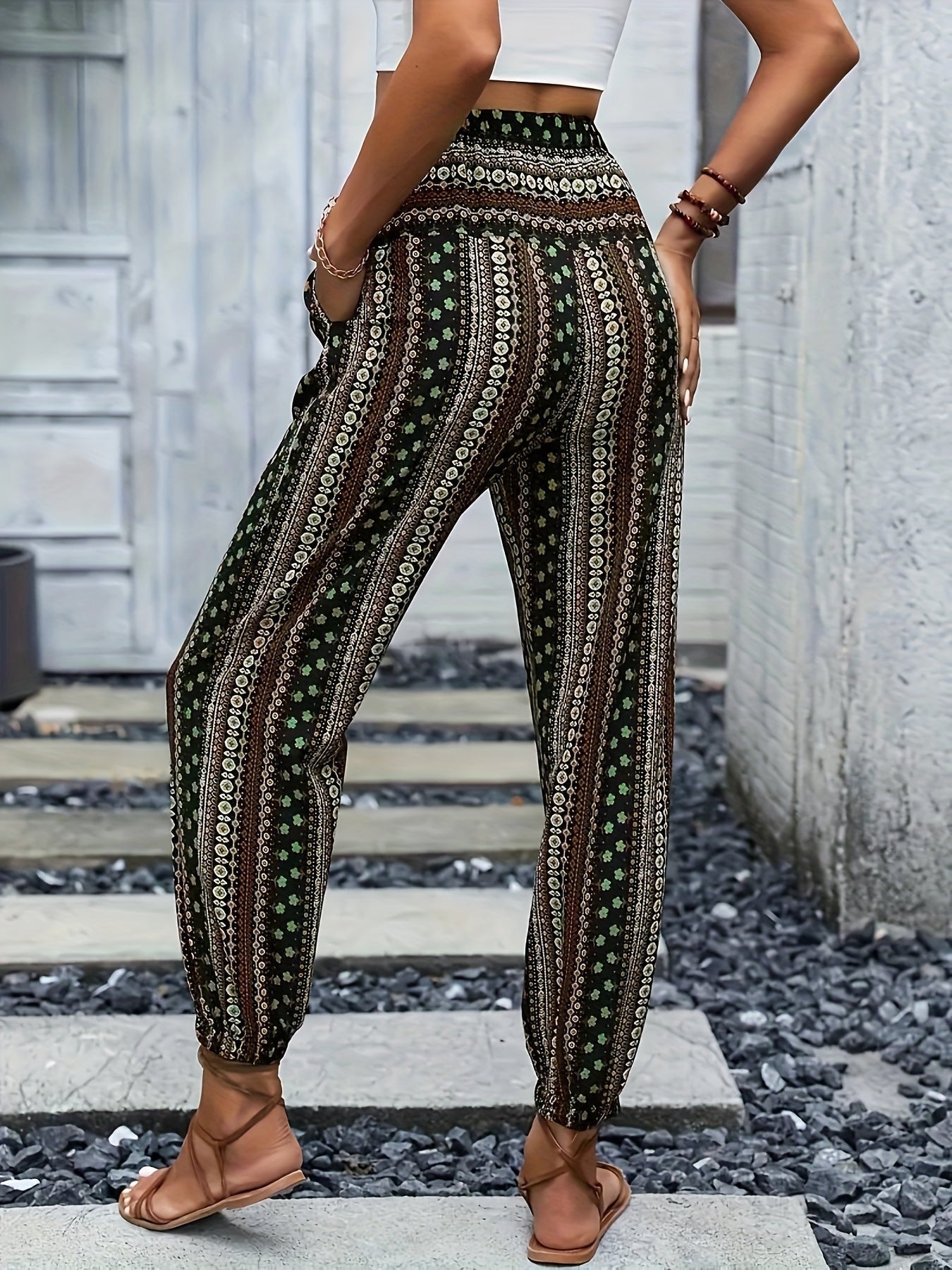 Sylis | Stylish High-Waist Printed Pants