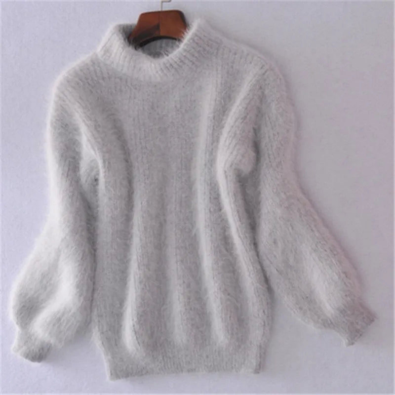 Sylis-Mode - Loose knitted solid color sweaters - Vintage Angora sweater