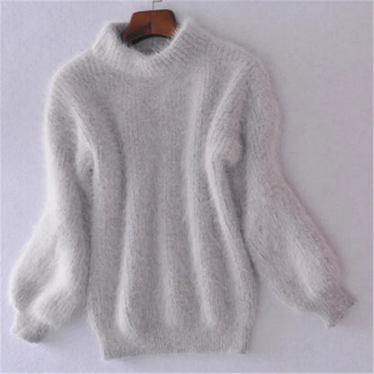 Sylis-Mode - Loose knitted solid color sweaters - Vintage Angora sweater
