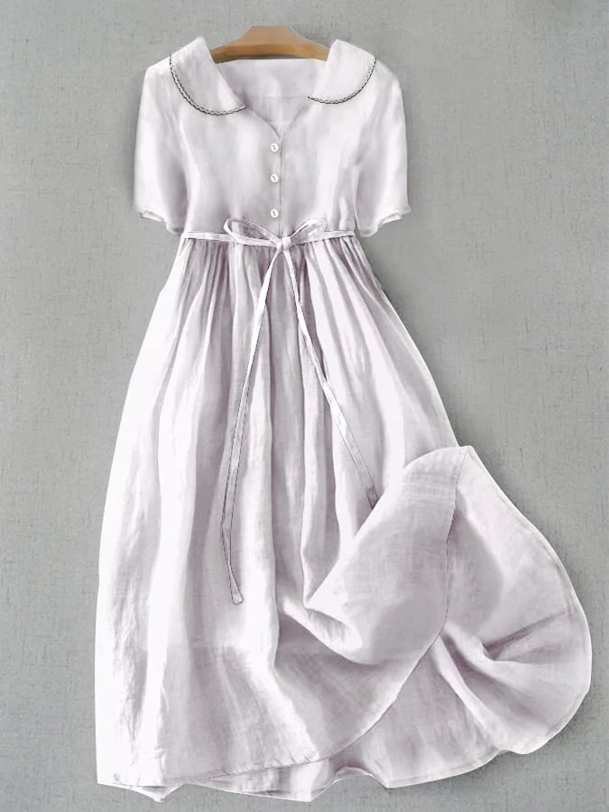 Sylis | Simple Cotton Linen Dress