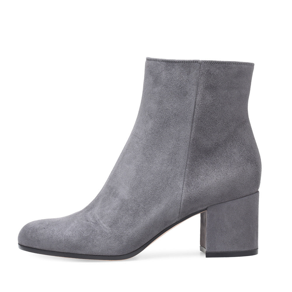 Sylis-Mode | Women's Chunky Heel Round-Toe Mid-Calf Boots