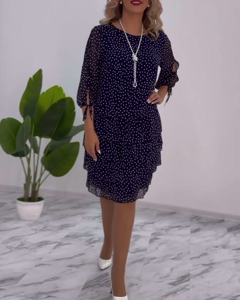 Sylis - Elegant Polka Dot Dress