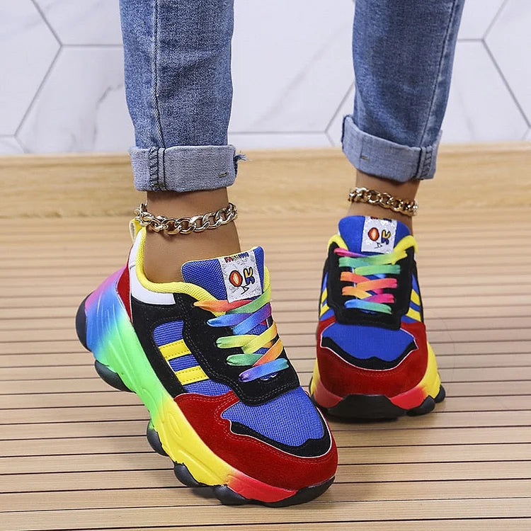 Sylis | Vibrant Rainbow Design Shoes