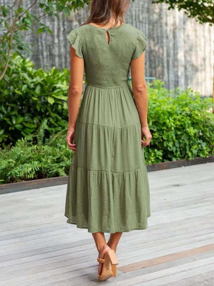 Sylis | Casual Summer Pleated Swing Dress