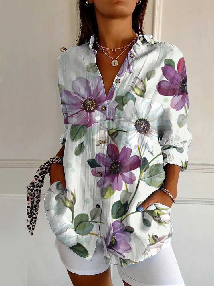 Sylis | Casual Floral Breeze Button Shirt