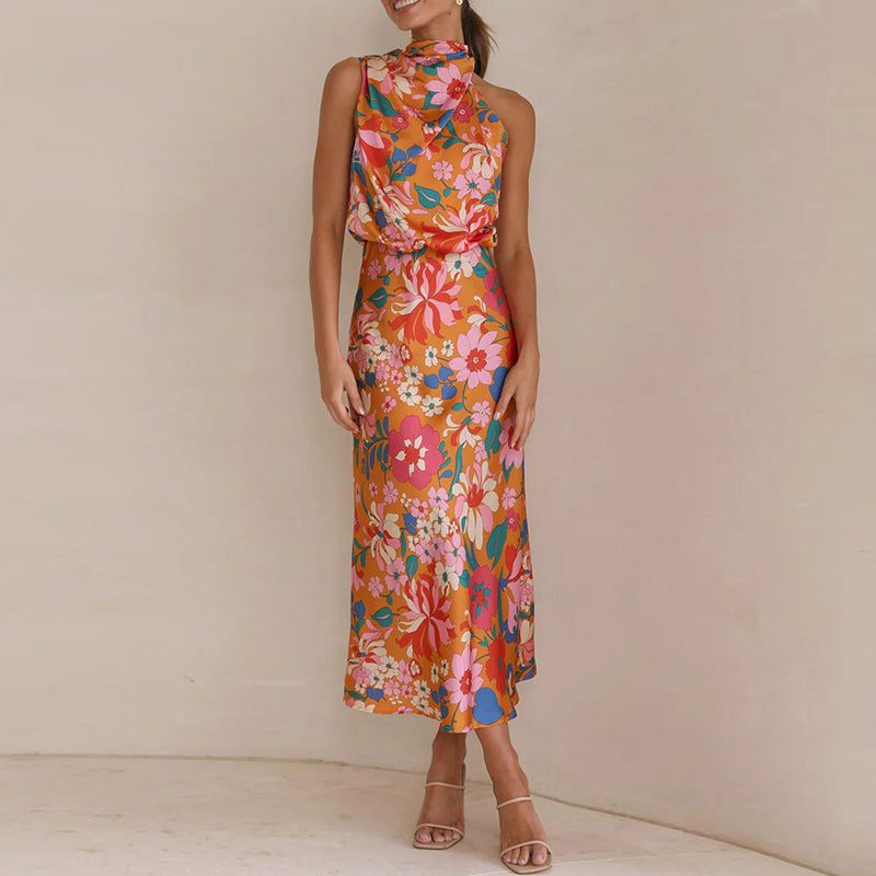 Sylis | Floral Satin Dress