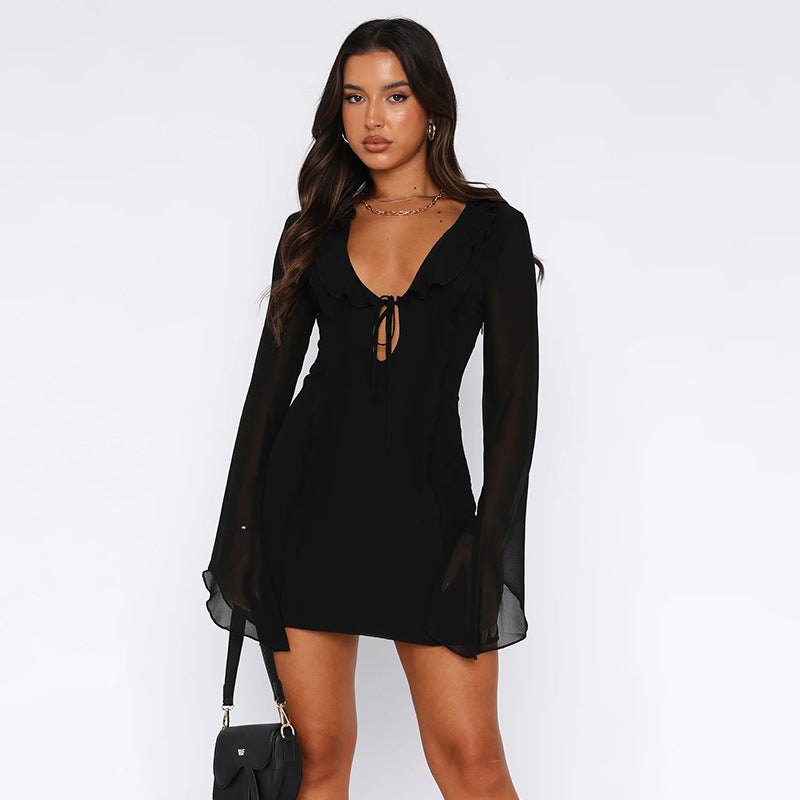 Sylis | Mini Dress with Sheer Sleeves