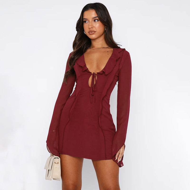 Sylis | Mini Dress with Sheer Sleeves