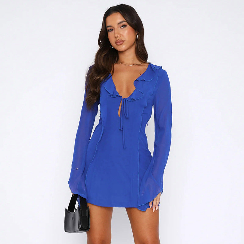 Sylis | Mini Dress with Sheer Sleeves