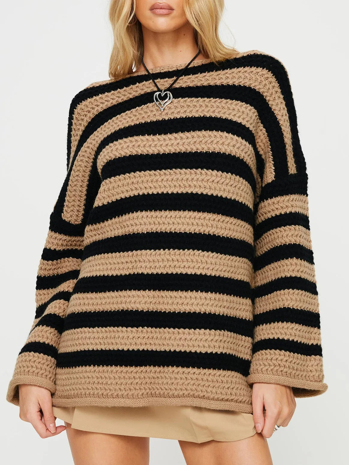 Sylis | Striped Knit Pullover Sweater