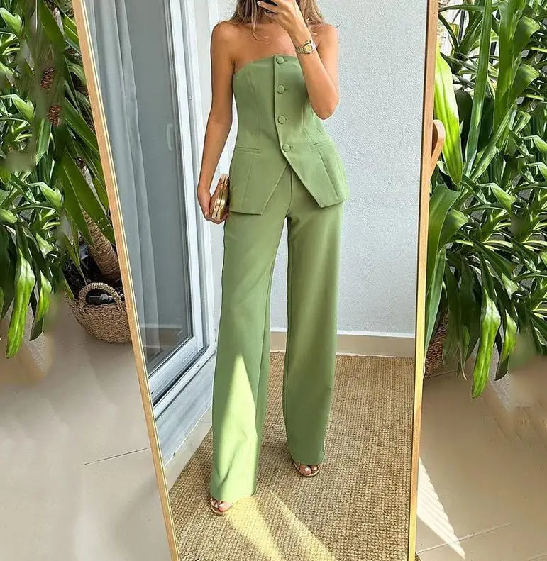 Sylis | Strapless Pantsuit