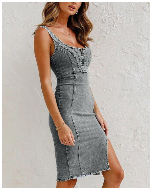 Sylis | Denim Split Dress