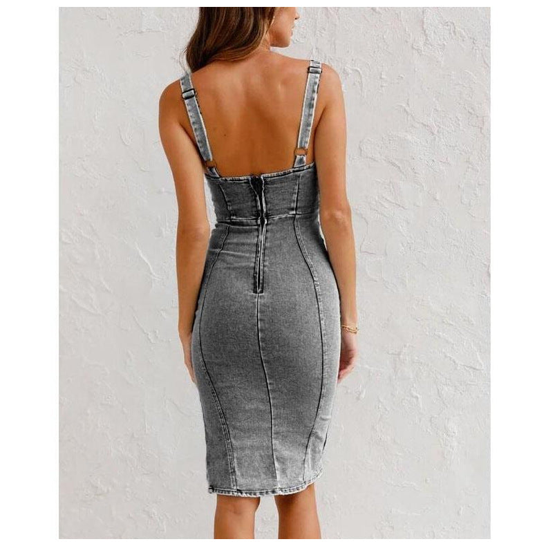 Sylis | Denim Split Dress