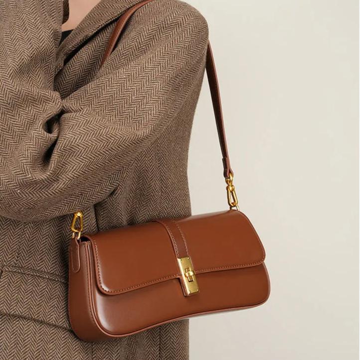 Sylis | Brown Leather Shoulder Bag