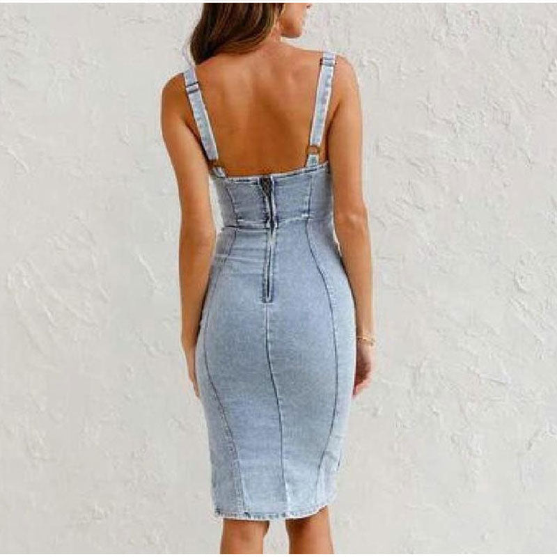 Sylis | Denim Split Dress