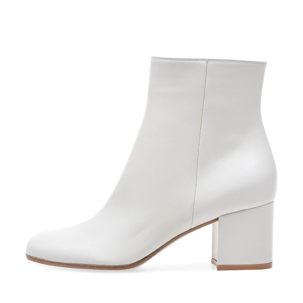 Sylis-Mode | Women's Chunky Heel Round-Toe Mid-Calf Boots