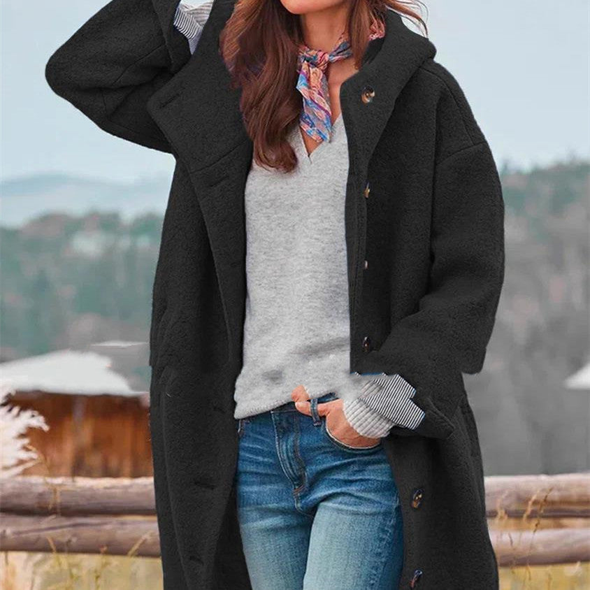 Sylis - Plain Color Fashion Coat