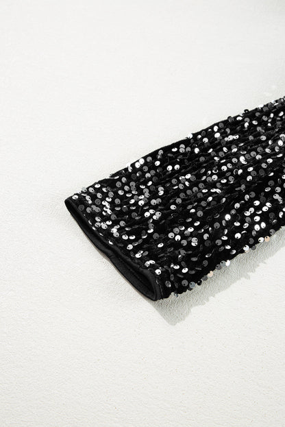 Sylis with sequins and open front