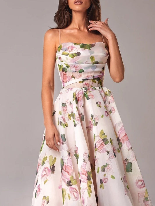 Sylis - Elegant Floral Printed Summer Dress