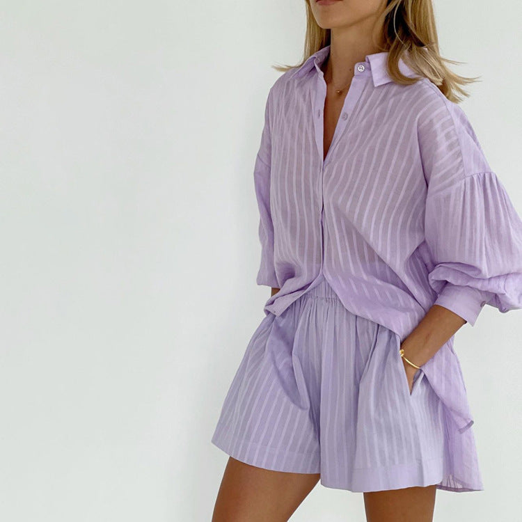 Sylis | Breezy Button-Up and Shorts Set