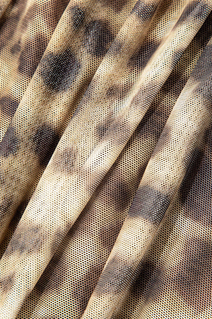 Sylis halter type net with leopard print