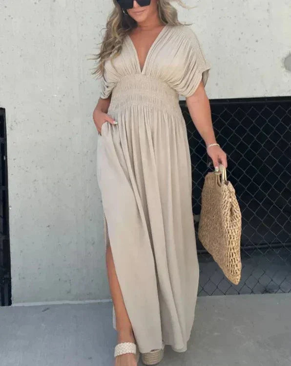 Sylis | V-Neck Effortless Maxi Long Dress