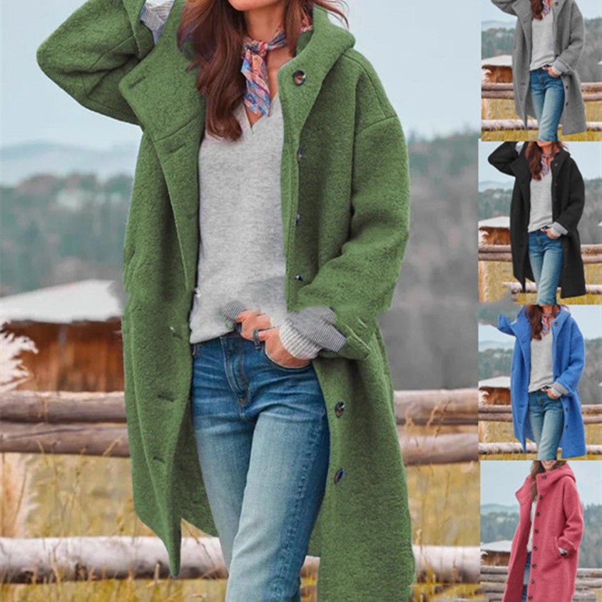 Sylis - Plain Color Fashion Coat