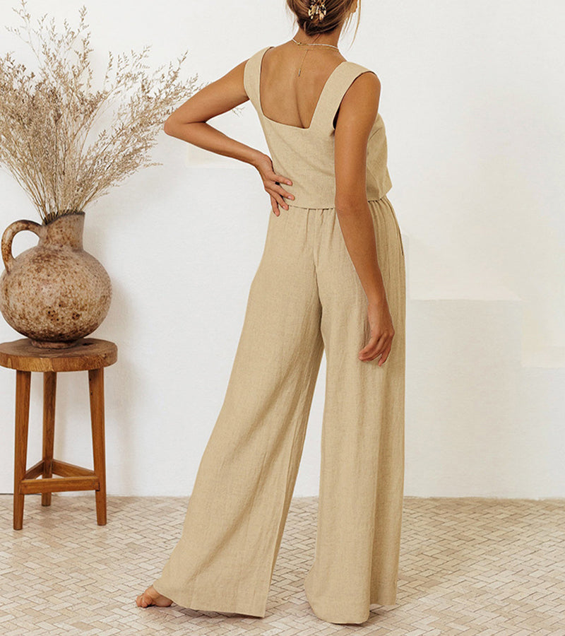 Sylis | Minimalist Top and Wide-Leg Pants Set