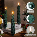 LED Christmas Candle with Music | Christmas Tree Decoration | Flickering Light & Warm White | Safe Candle Lighting