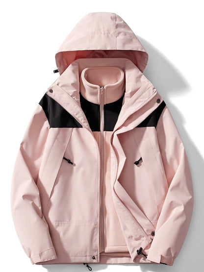 Sylis-Mode | 3-in-1 Fleece Winter jacket with hood for ladies