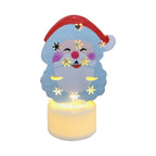Electronic LED Christmas Candle Lamps - Set of 10 – Adorable Santa, Snowman & Tree Night Lights for Festive Home, Party, & Garden Décor