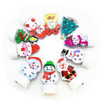 Electronic LED Christmas Candle Lamps - Set of 10 – Adorable Santa, Snowman & Tree Night Lights for Festive Home, Party, & Garden Décor