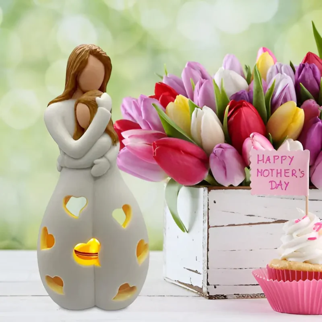 Embracing Mother and Daughter Candle Holder - EternalBond