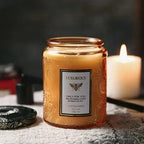 Scented candle glass with essential oils