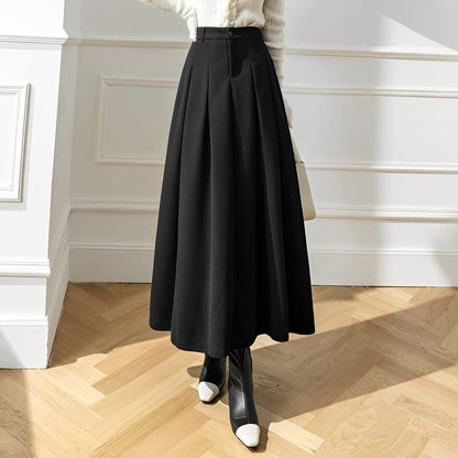 Sylis with high waist pleats of wool