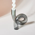 Candle holder made of glass vase