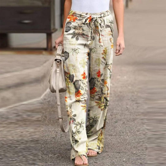 Sylis | Elegant Pants with Flowerprint Women