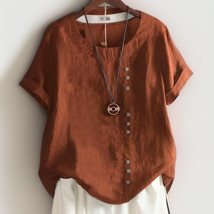 Sylis | T-shirt with round neck and buttons