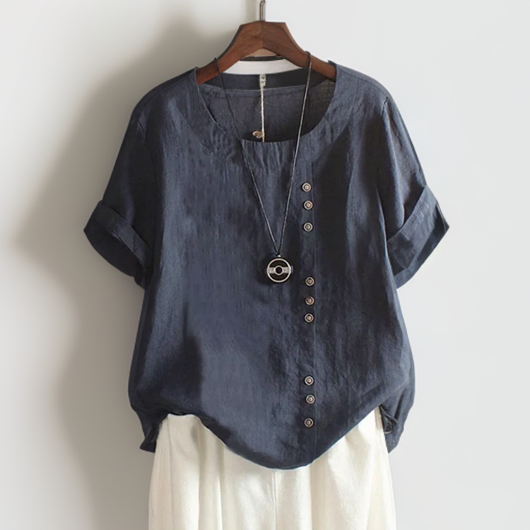 Sylis | T-shirt with round neck and buttons