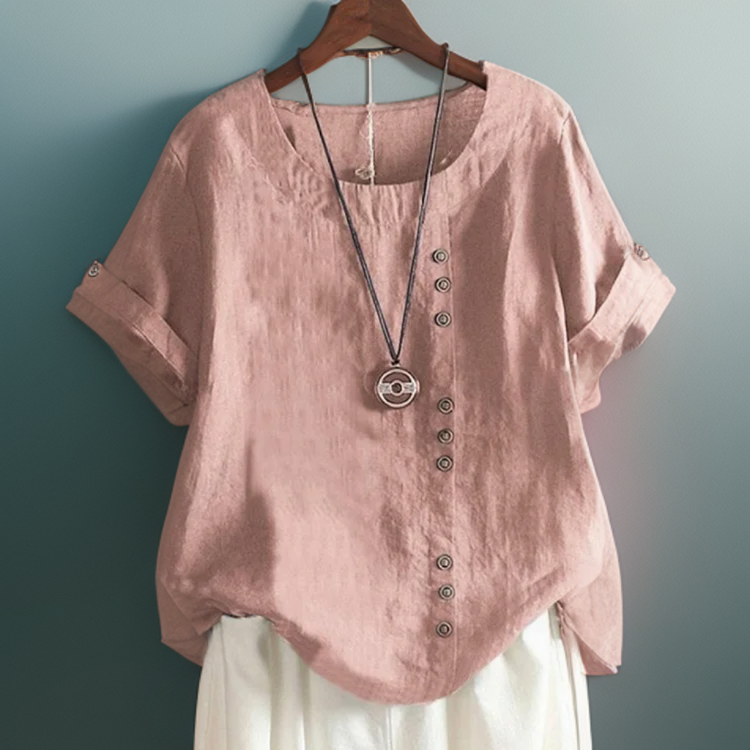 Sylis | T-shirt with round neck and buttons