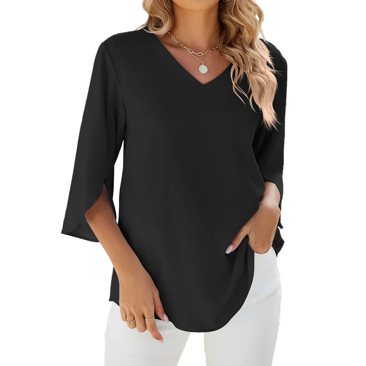 Sylis | Effortles Style V-Neck Blouse