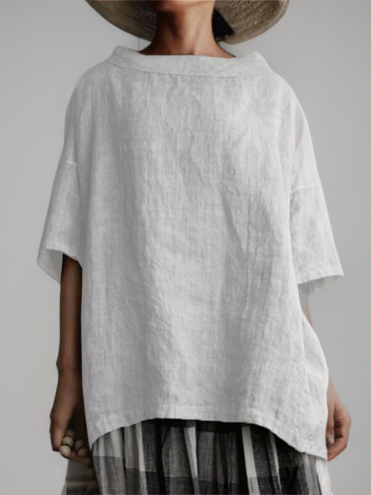 Sylis | Vintage oversized tunic with boat neckline